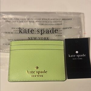 Kate Spade Lime Green Card Holder